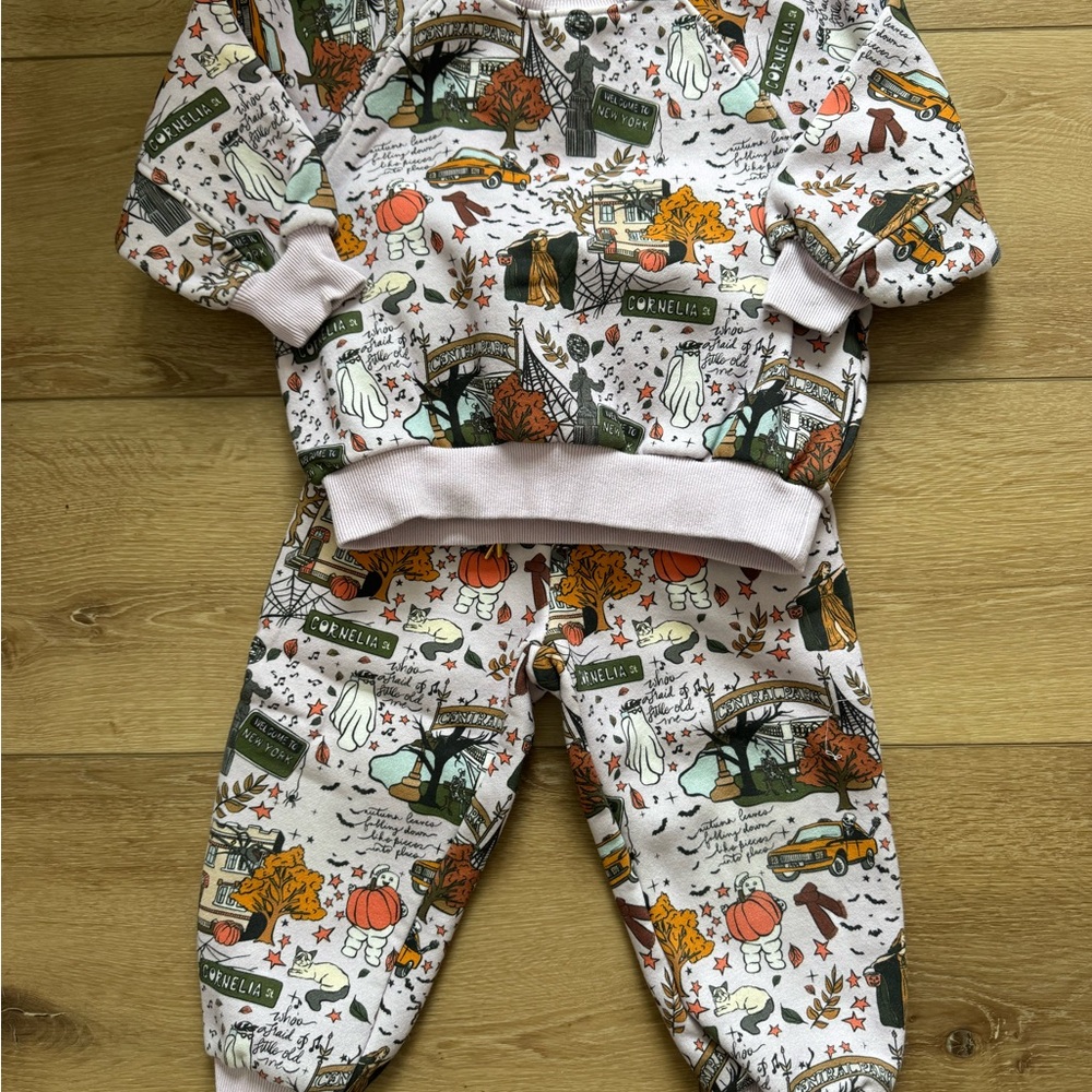 Taylor Swift Autumn Themed Graphic Sweatshirt and Pants Set